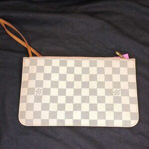 Louis Vuitton B+ Grade Damier Azur Neverfull MM Pochette Pouch